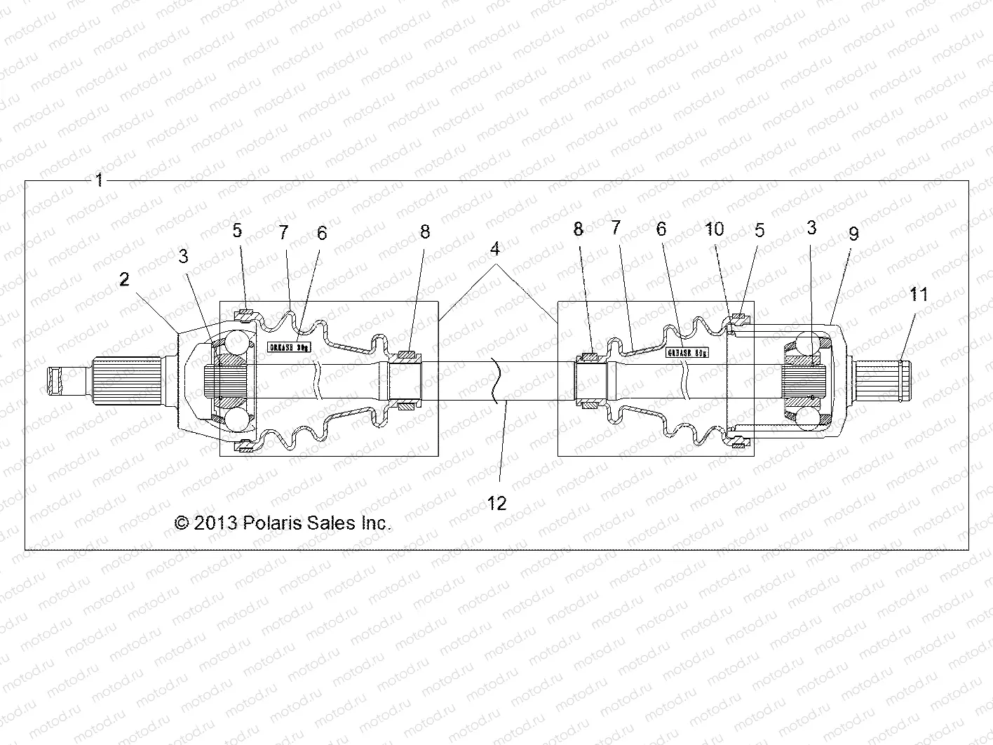 DRIVE TRAIN | DRIVE TRAIN, FRONT HALF SHAFT - R18RV_99 ALL OPTIONS (49BRUTUSSHAFTDRV13)