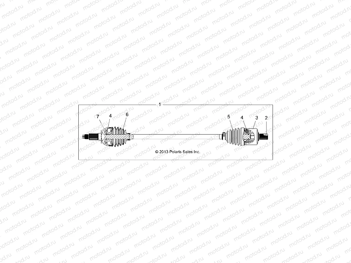 DRIVE TRAIN | DRIVE TRAIN, FRONT HALF SHAFT - Z14ST1EAM/EAW/EAK/EAN/EFW (49RGRSHAFTDRV14RZR1000)