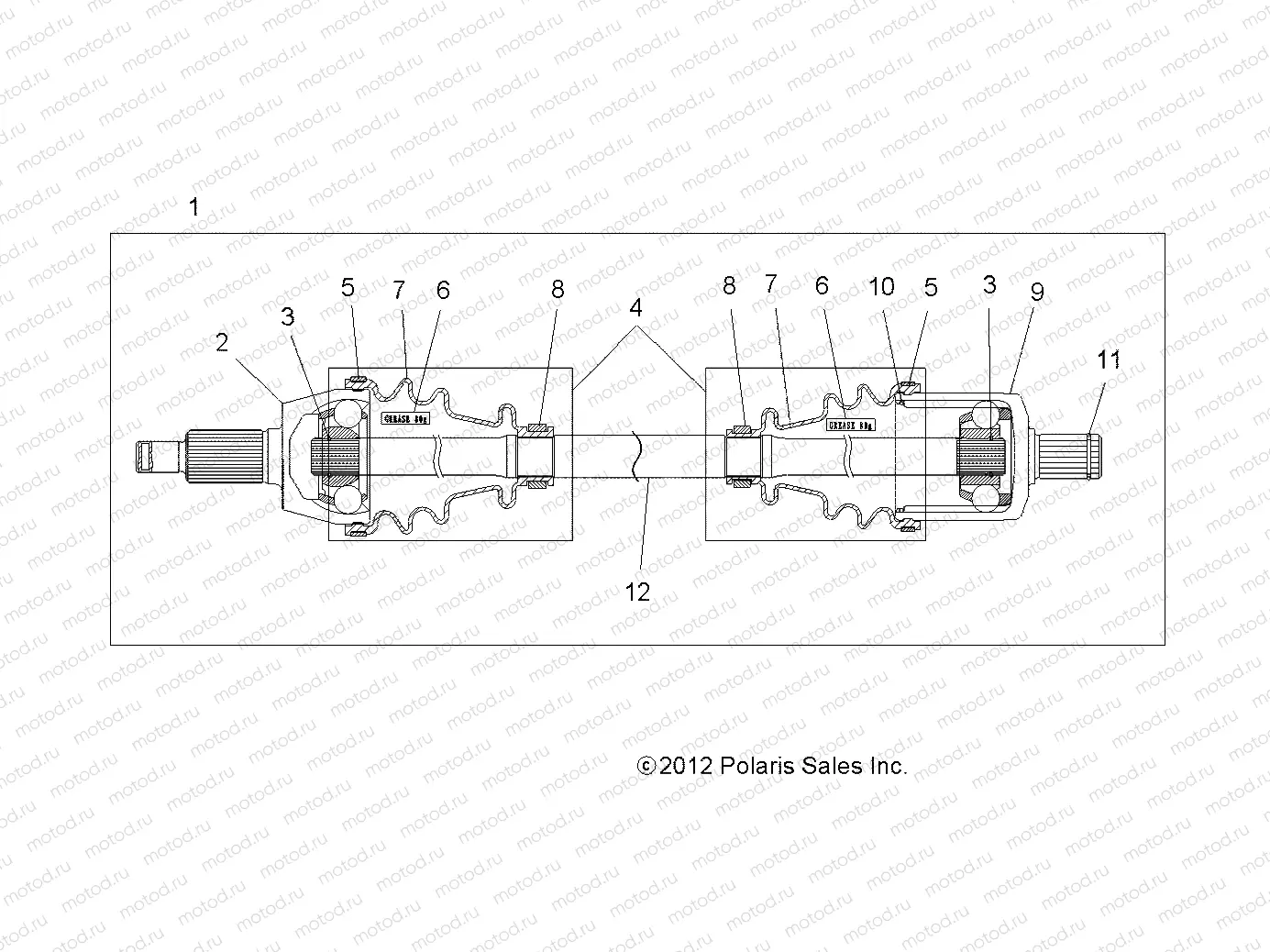 DRIVE TRAIN | DRIVE TRAIN, FRONT HALF SHAFT - Z17VJE57AR (49RGRSHAFTDRV13900XP)