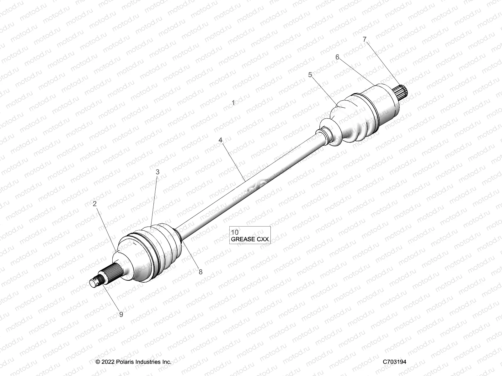 DRIVE TRAIN | DRIVE TRAIN, FRONT HALF SHAFT - Z23N4E99NR (C703194)