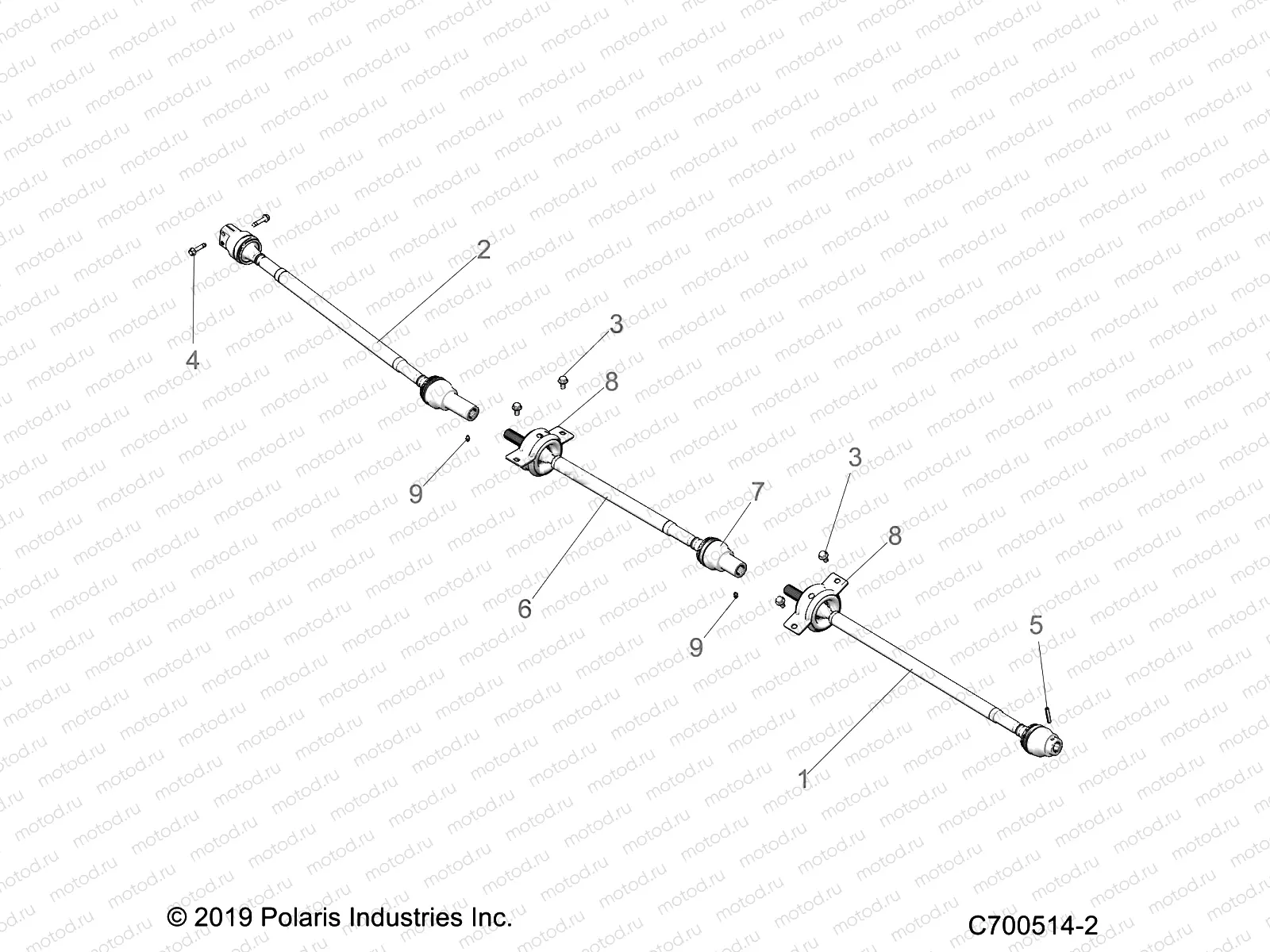 DRIVE TRAIN | DRIVE TRAIN, FRONT, MID, REAR PROP SHAFT - D21BEP99A4/B4/GP99A4 (C700514-2)