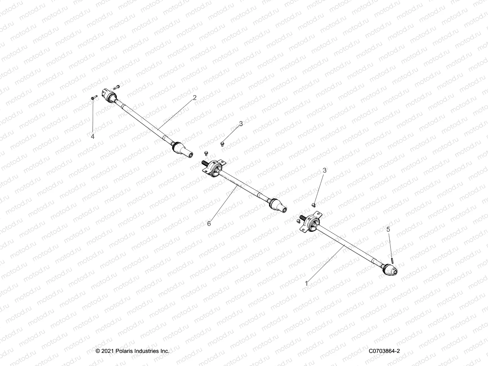 DRIVE TRAIN | DRIVE TRAIN, FRONT, MID, REAR PROP SHAFT - D22P4EP99A4/B4/F99A4 (C0703864-2)