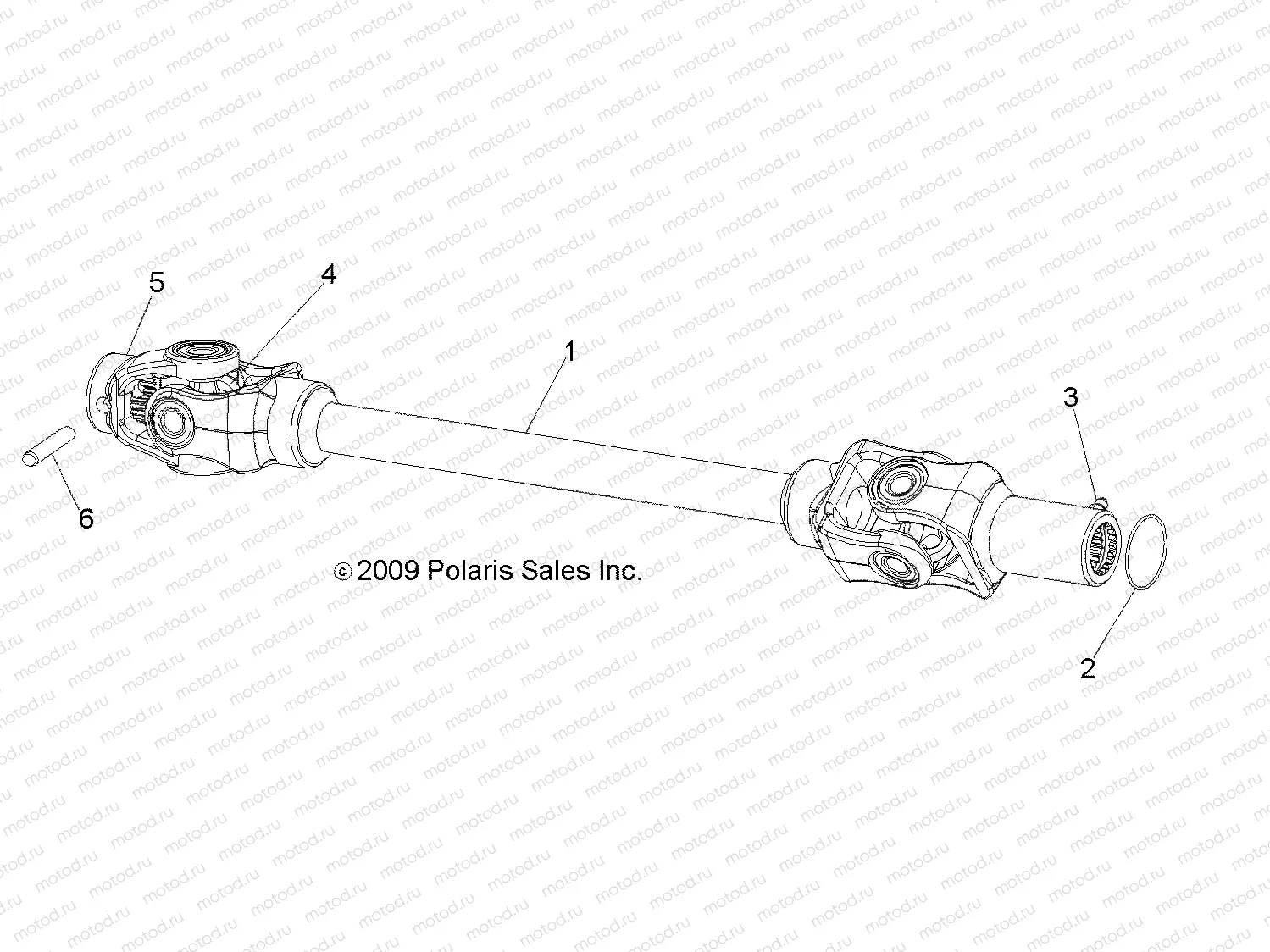 DRIVE TRAIN | DRIVE TRAIN, FRONT PROP SHAFT - A10NG50FA (49ATVSHAFTPROP10SCRAM)