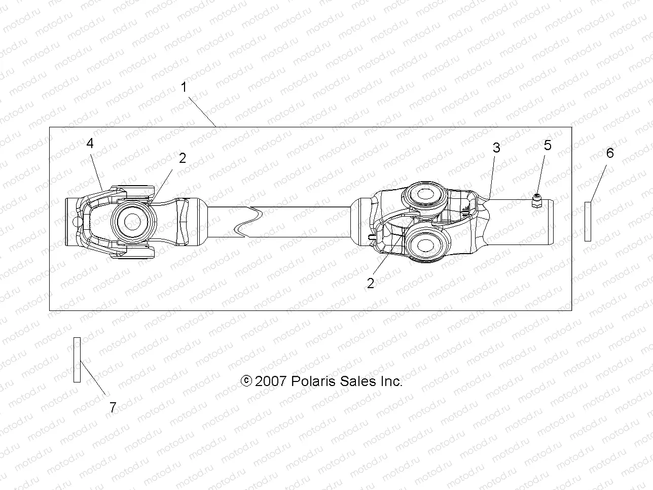 DRIVE TRAIN | DRIVE TRAIN, FRONT PROP SHAFT - A15SWE57AA/AD (49ATVSHAFTPROP08SP500A)