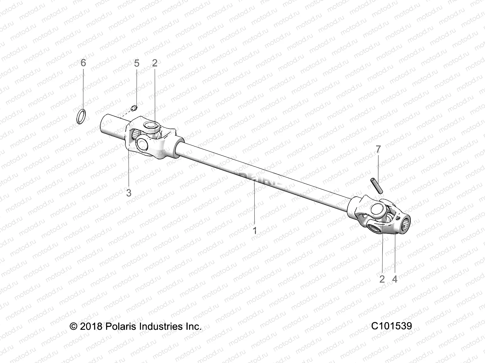 DRIVE TRAIN | DRIVE TRAIN, FRONT PROP SHAFT - A20SEE57A1/A4/A7/A9/B1/B4/B7/B9 (C101539)