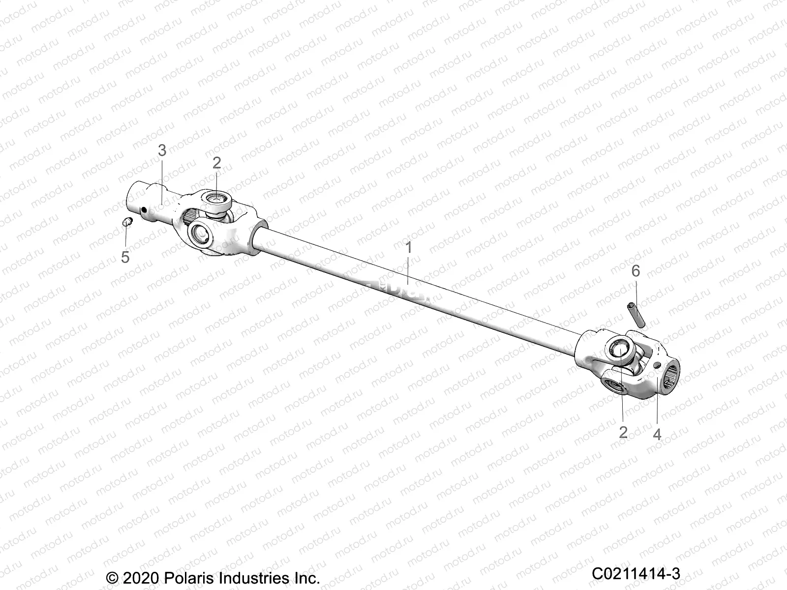 DRIVE TRAIN | DRIVE TRAIN, FRONT PROP SHAFT - A21SEE57A1/A3/A5/A7/A9/B1/B3/B5/B7/B9 (C0211414-3)