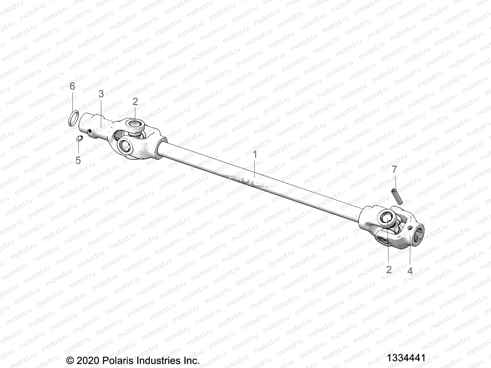 DRIVE TRAIN | DRIVE TRAIN, FRONT PROP SHAFT - A21SEE57K2 (1334441)
