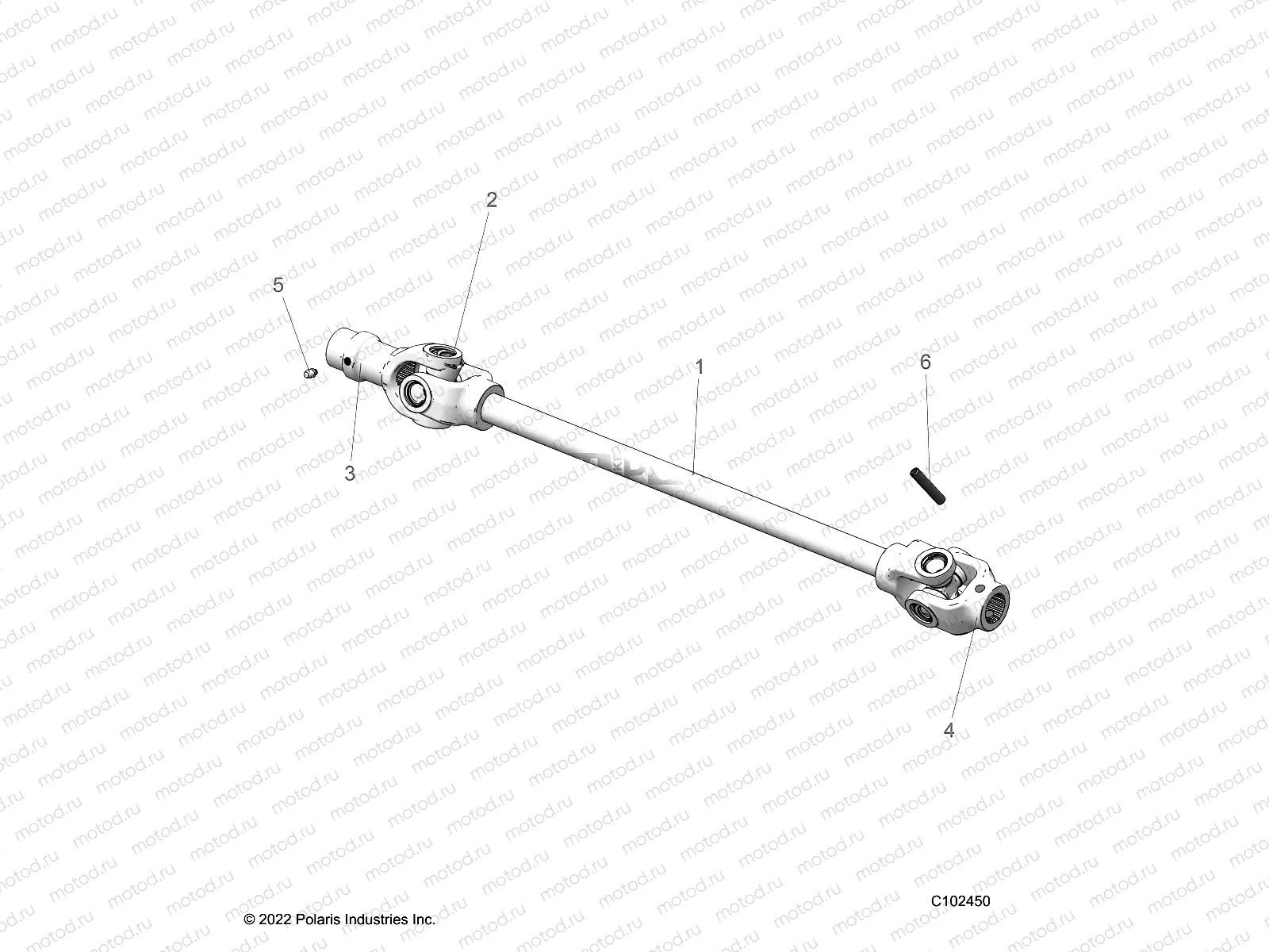 DRIVE TRAIN | DRIVE TRAIN, FRONT PROP SHAFT - A23SHE57FS/S57FS/CS/CP (C102450)