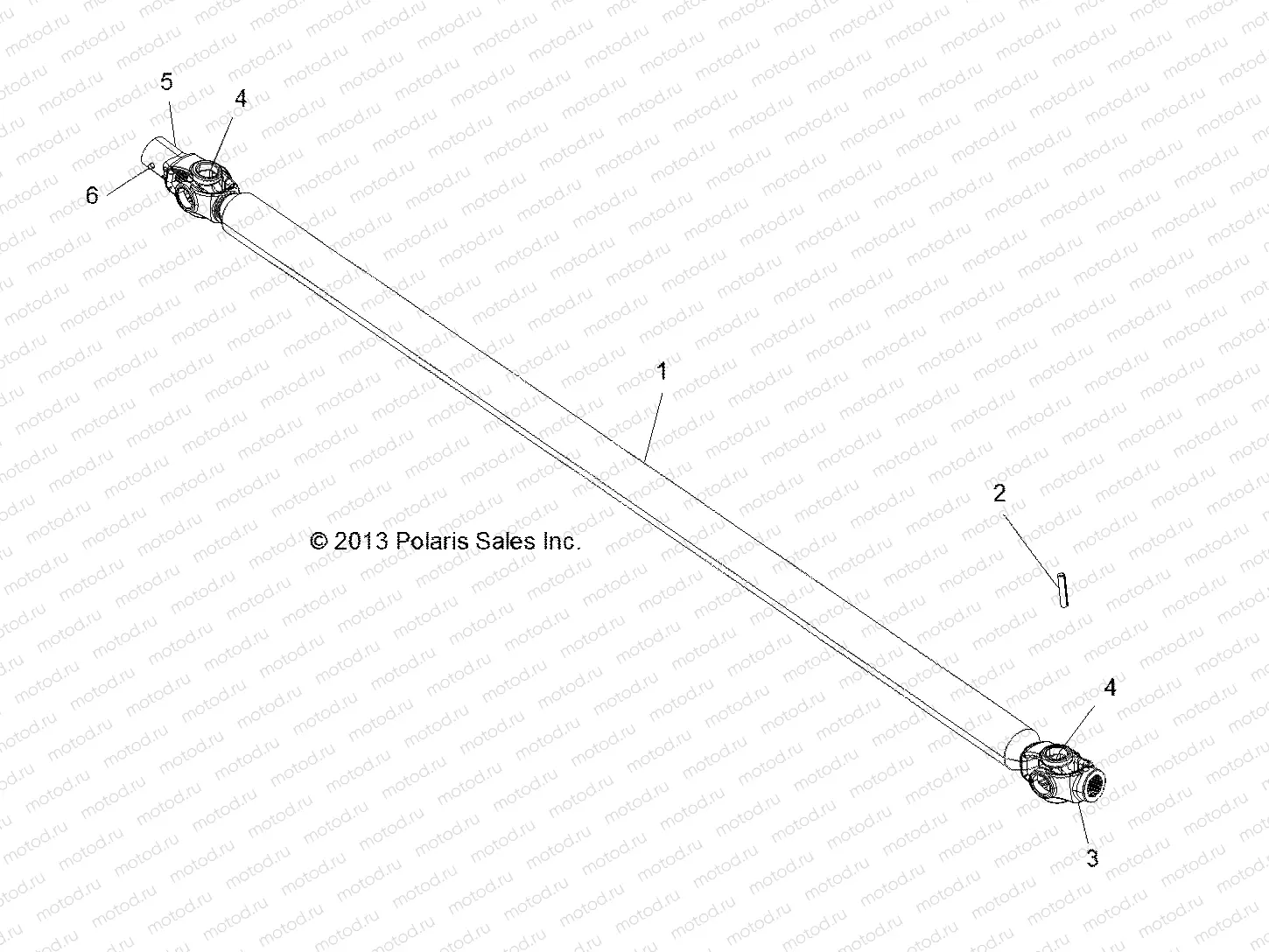DRIVE TRAIN | DRIVE TRAIN, FRONT PROP SHAFT - D18B3/4PD1AJ (49BRUTUSSHAFTPROP13)