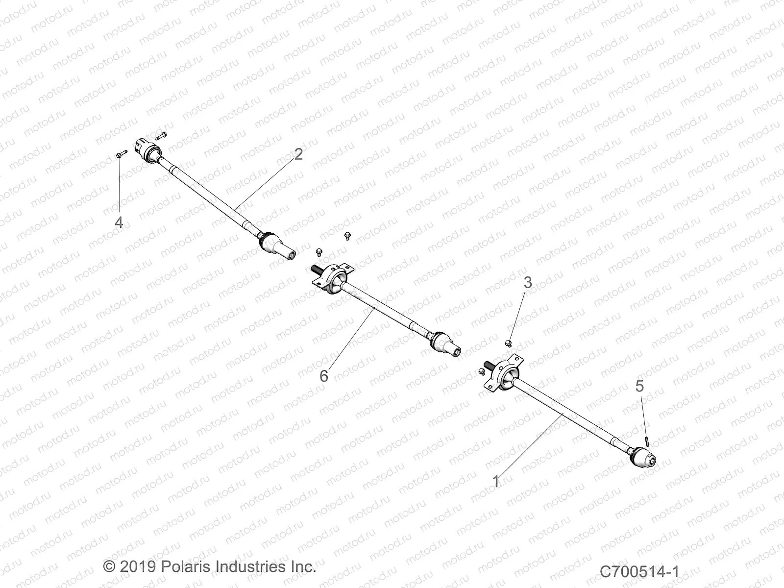 DRIVE TRAIN | DRIVE TRAIN, FRONT PROP SHAFT - D19BEPD4B4 (C700514-1)