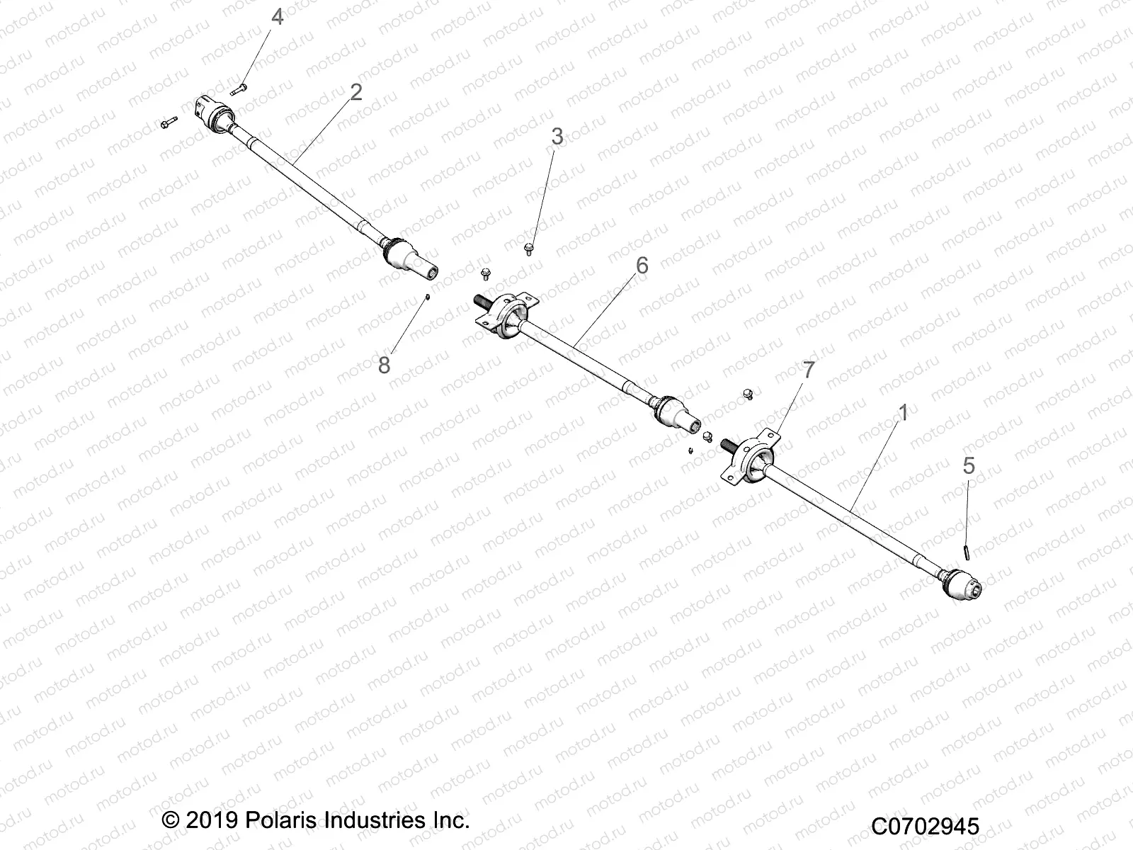 DRIVE TRAIN | DRIVE TRAIN, FRONT PROP SHAFT - D22P4ED4B4/FD4B4 (C0702945)