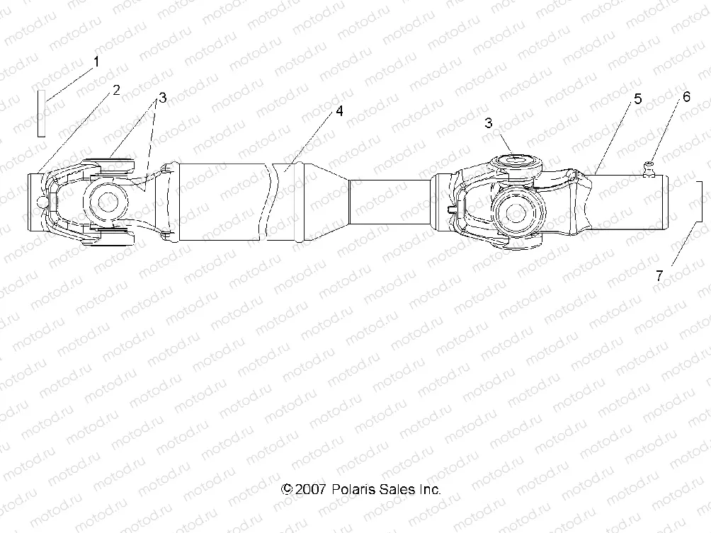 DRIVE TRAIN | DRIVE TRAIN, FRONT PROP SHAFT - R08WH68AG/AH/AK/AR (49RGRSHAFTPROP08CREW)