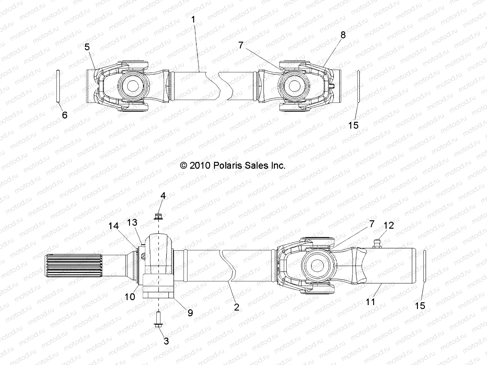 DRIVE TRAIN | DRIVE TRAIN, FRONT PROP SHAFT - R10WH76AG/AH/AR/AV/WY76AW/AZ (49RGRSHAFTPROP10)