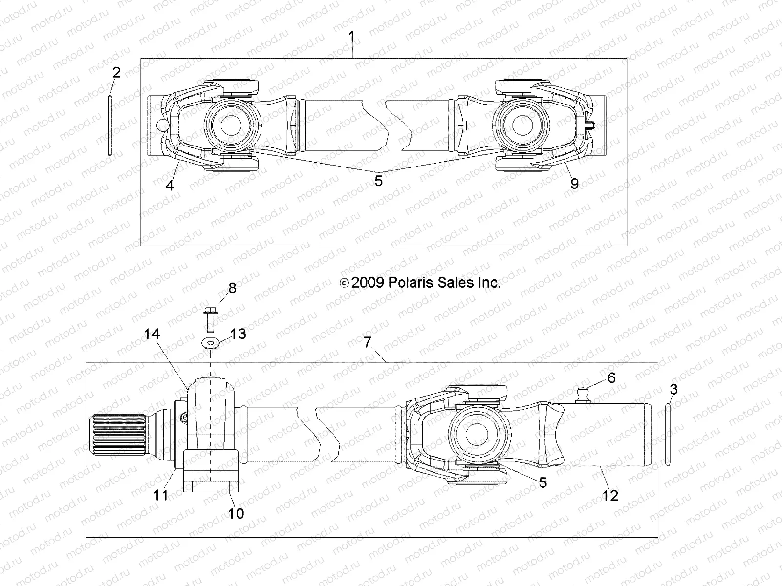 DRIVE TRAIN | DRIVE TRAIN, FRONT PROP SHAFT - R10XH76AA (49RGRSHAFTPROP10RZRS4)