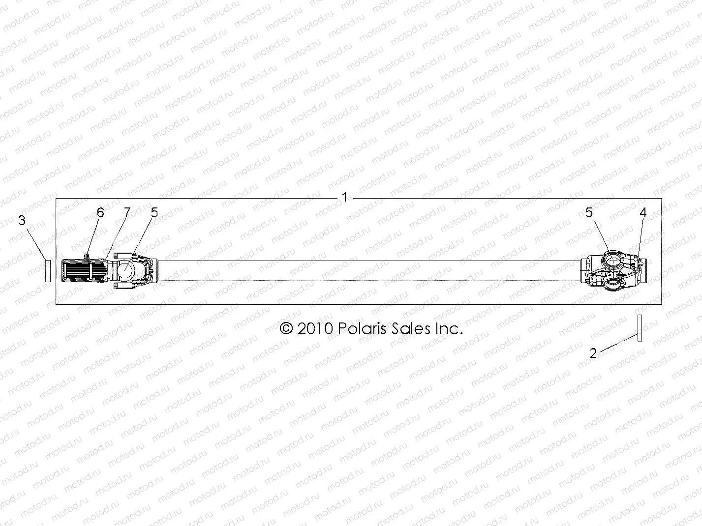 DRIVE TRAIN | DRIVE TRAIN, FRONT PROP SHAFT - R11VM76FX (49RGRSHAFTPROP11RZRS)
