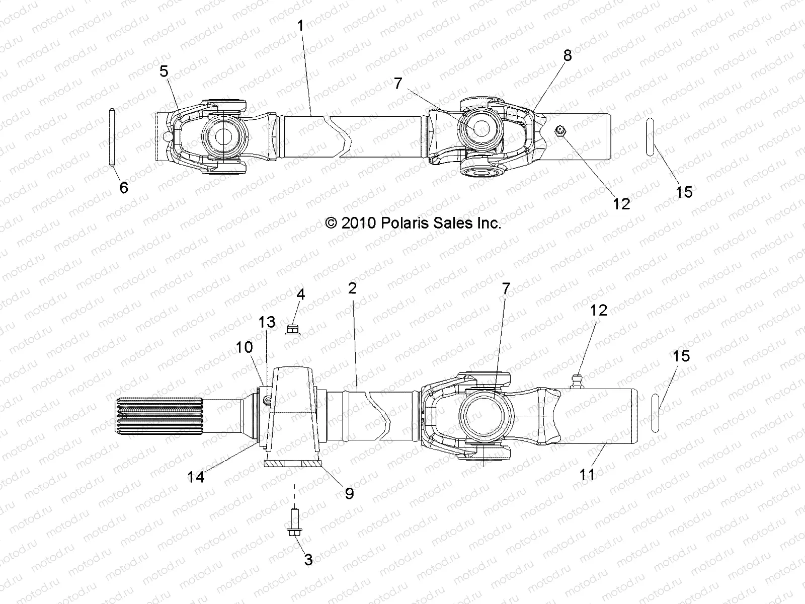 DRIVE TRAIN | DRIVE TRAIN, FRONT PROP SHAFT - R12WH76AG/AR/EAH/EAV/EAW (49RGRSHAFTPROP11800CREW)