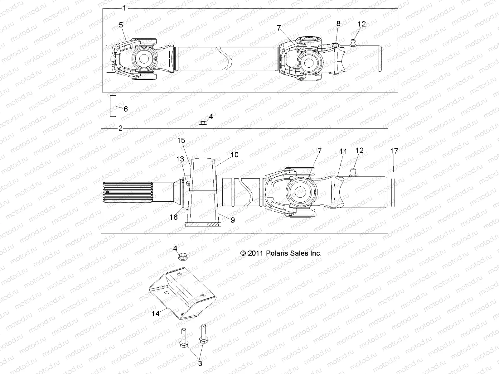 DRIVE TRAIN | DRIVE TRAIN, FRONT PROP SHAFT - R14TH90FX (49RGRSHAFTPROP12900D)