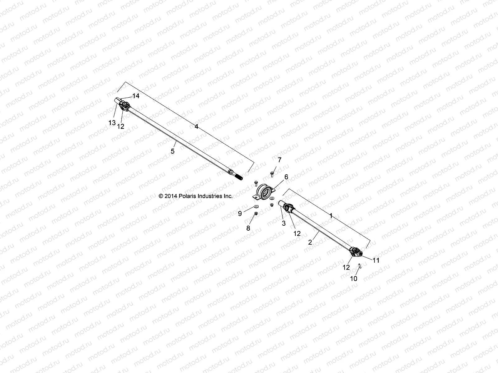 DRIVE TRAIN | DRIVE TRAIN, FRONT PROP SHAFT - R15RUA57AA/E57AC (49RGRSHAFTPROP15FSCRW)