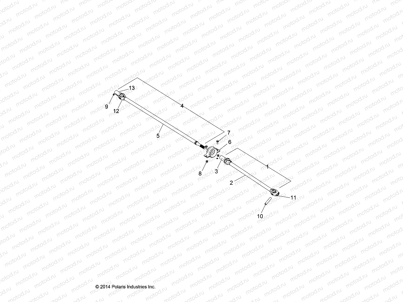 DRIVE TRAIN | DRIVE TRAIN, FRONT PROP SHAFT - R16RNA57A1/A9/A4/E57AH (49RGRSHAFTPROP15570MC)