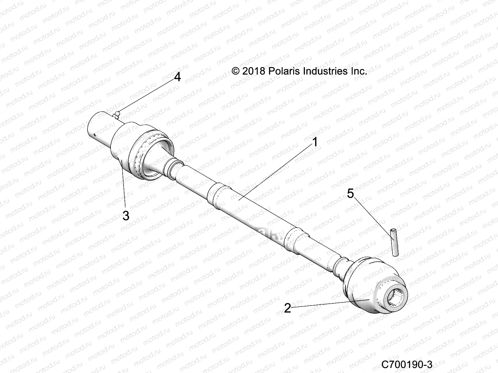 DRIVE TRAIN | DRIVE TRAIN, FRONT PROP SHAFT - R19RGE99F2/FF/SC2/SFF/PCF/PFF (C700190-3)