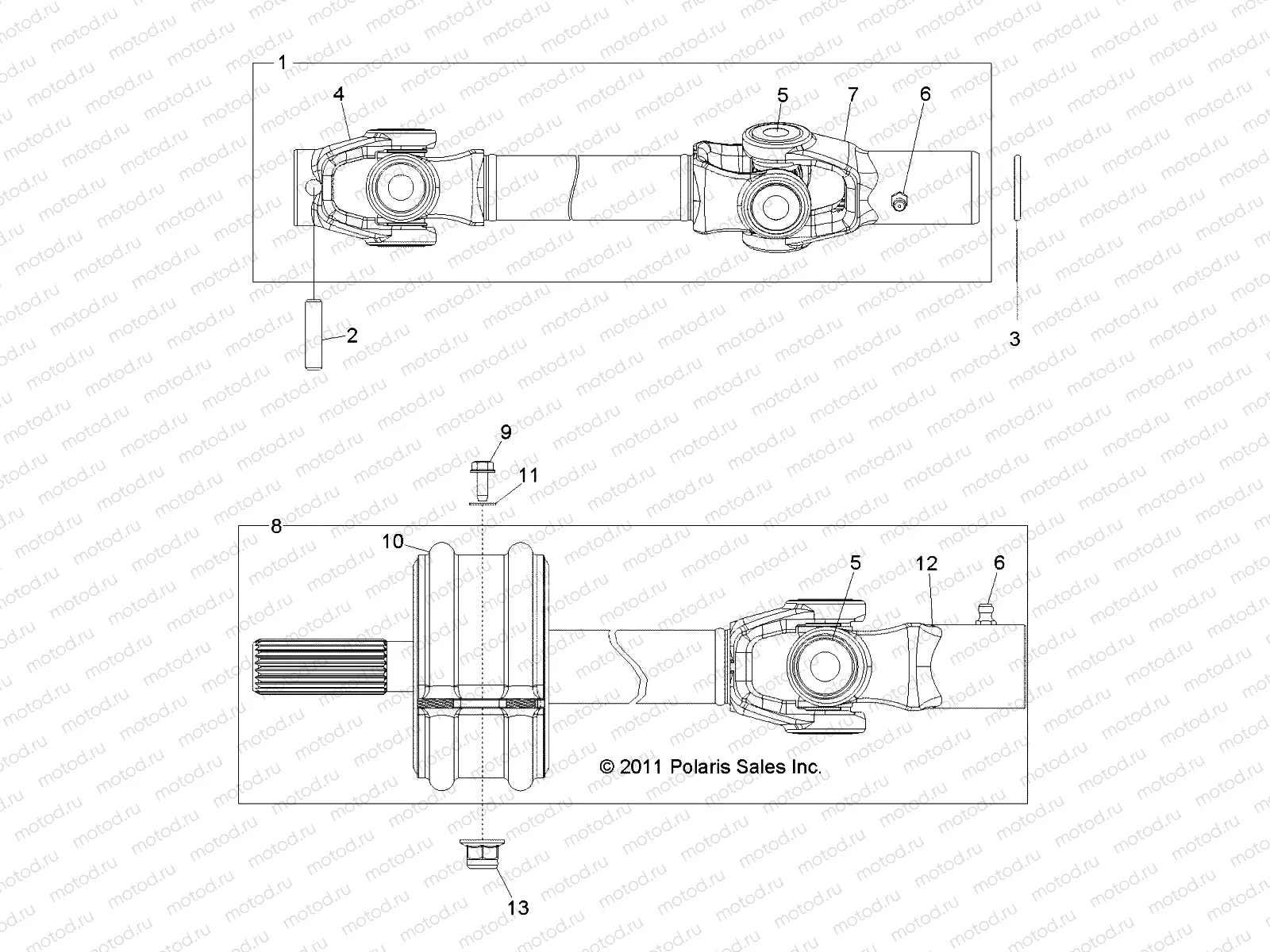 DRIVE TRAIN | DRIVE TRAIN, FRONT PROP SHAFT - Z14XT9EFX (49RGRSHAFTPROP12RZRXP900)