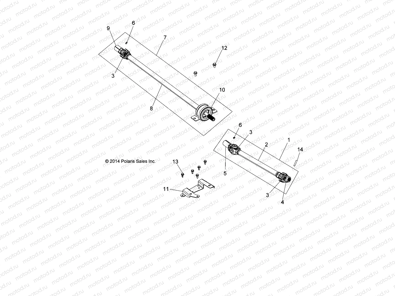 DRIVE TRAIN | DRIVE TRAIN, FRONT PROP SHAFT - Z15VA87 ALL OPTIONS (49RGRSHAFTPROP15RZR900)