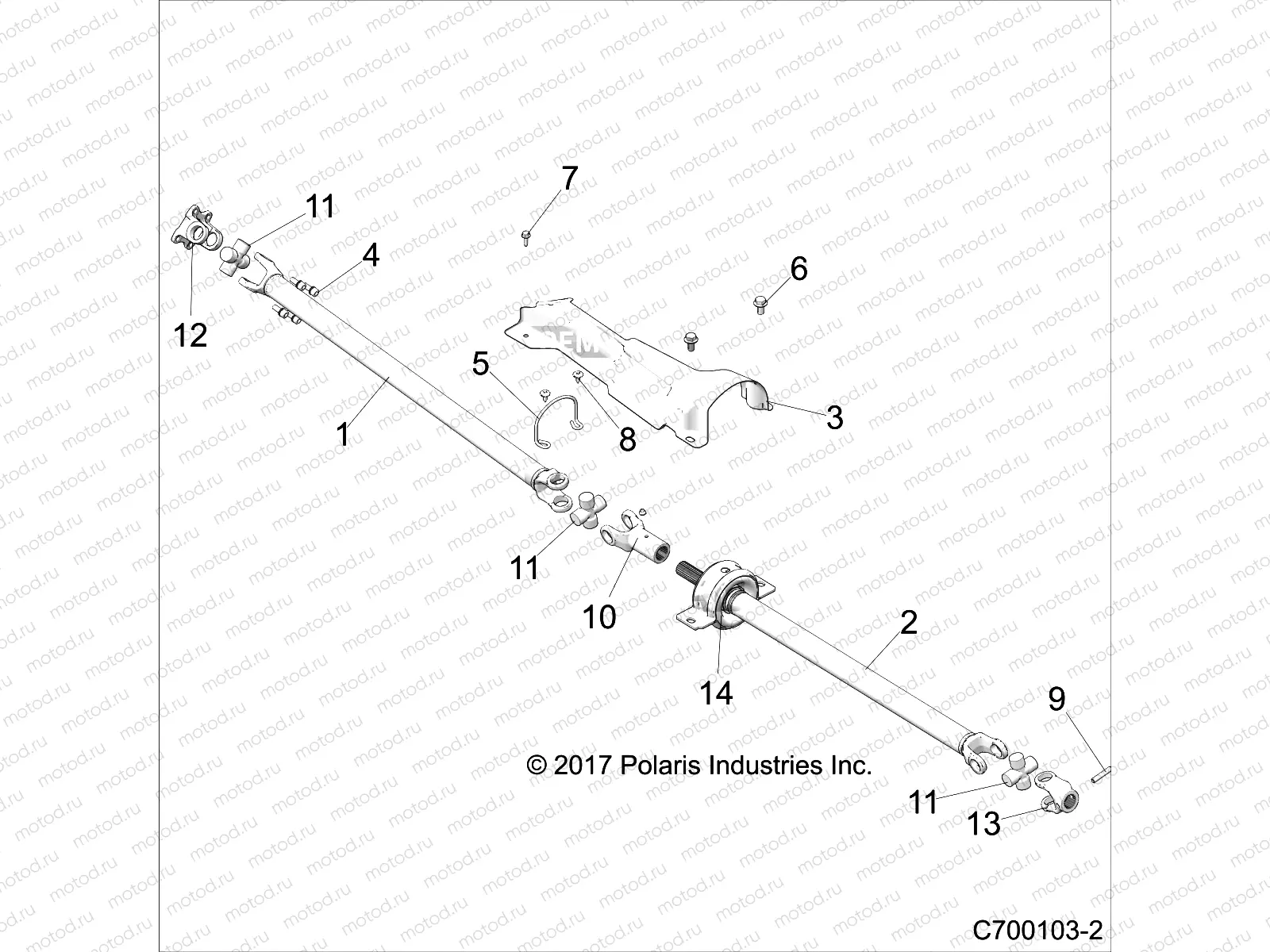 DRIVE TRAIN | DRIVE TRAIN, FRONT PROP SHAFT - Z19VGE99AK/AW/BK/BW (C700103-2)
