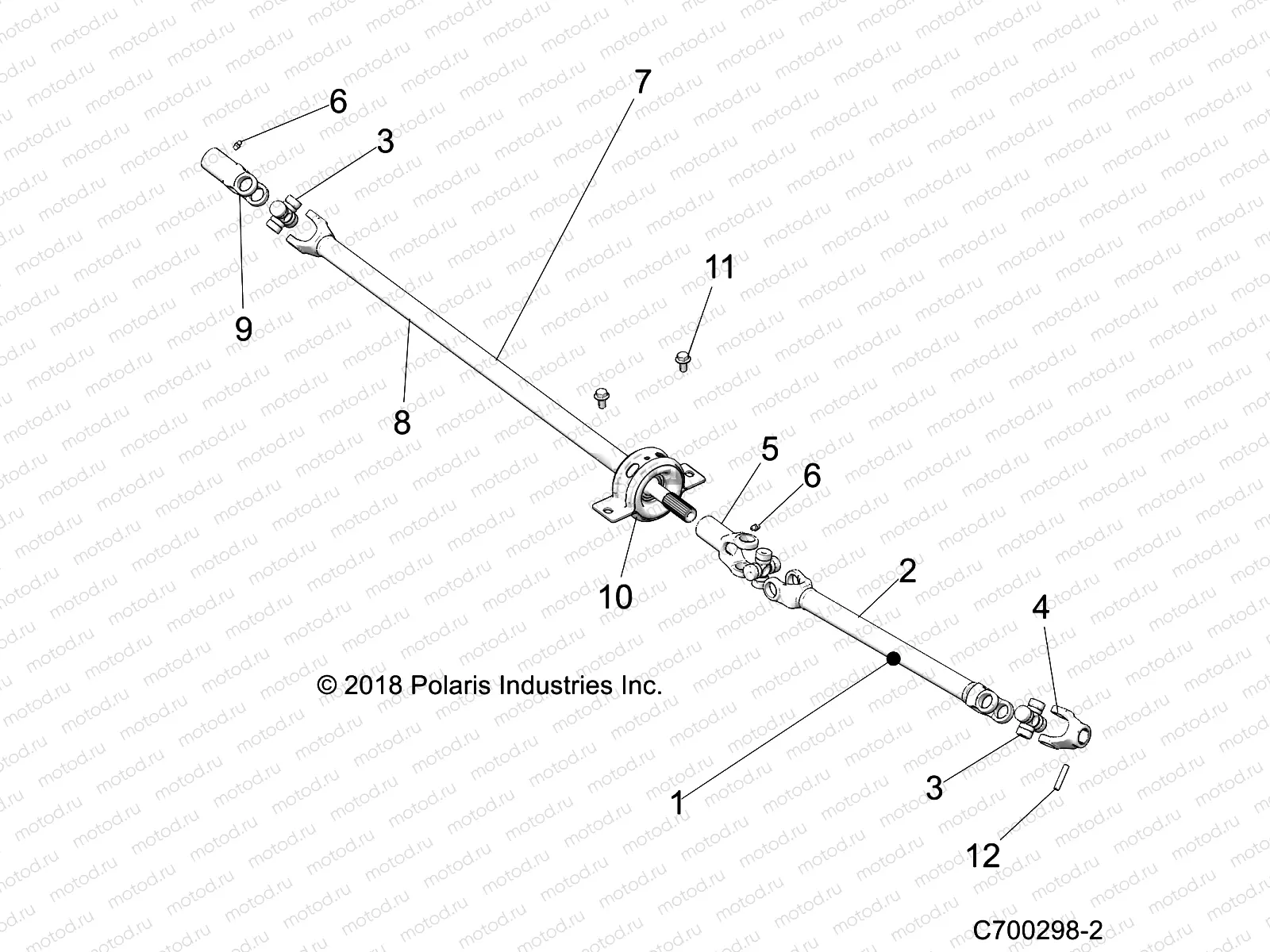 DRIVE TRAIN | DRIVE TRAIN, FRONT PROP SHAFT - Z20ASE99AH/LH/BH (C700298-2)