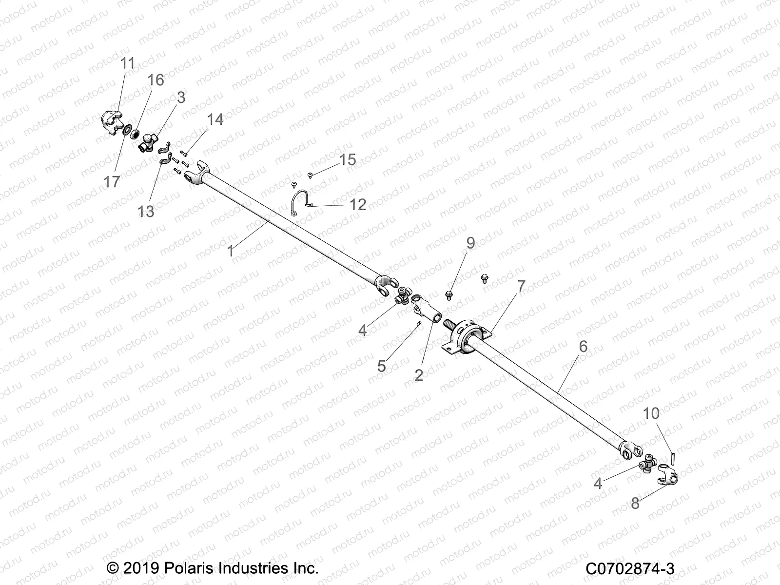 DRIVE TRAIN | DRIVE TRAIN, FRONT PROP SHAFT - Z20RAB92AC/BC/AR/BR/D92AC/BC/AR/BR (C0702874-3)