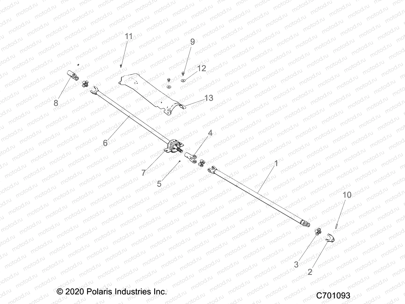 DRIVE TRAIN | DRIVE TRAIN, FRONT PROP SHAFT - Z21N4E99NG (C701093)