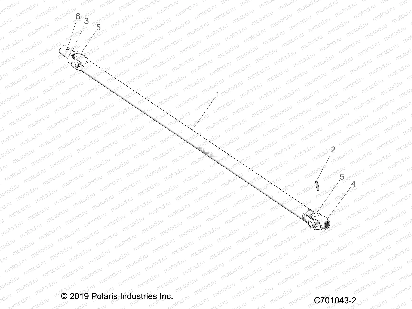 DRIVE TRAIN | DRIVE TRAIN, FRONT PROP SHAFT - Z22CHA57A2/K2 (C701043-2)