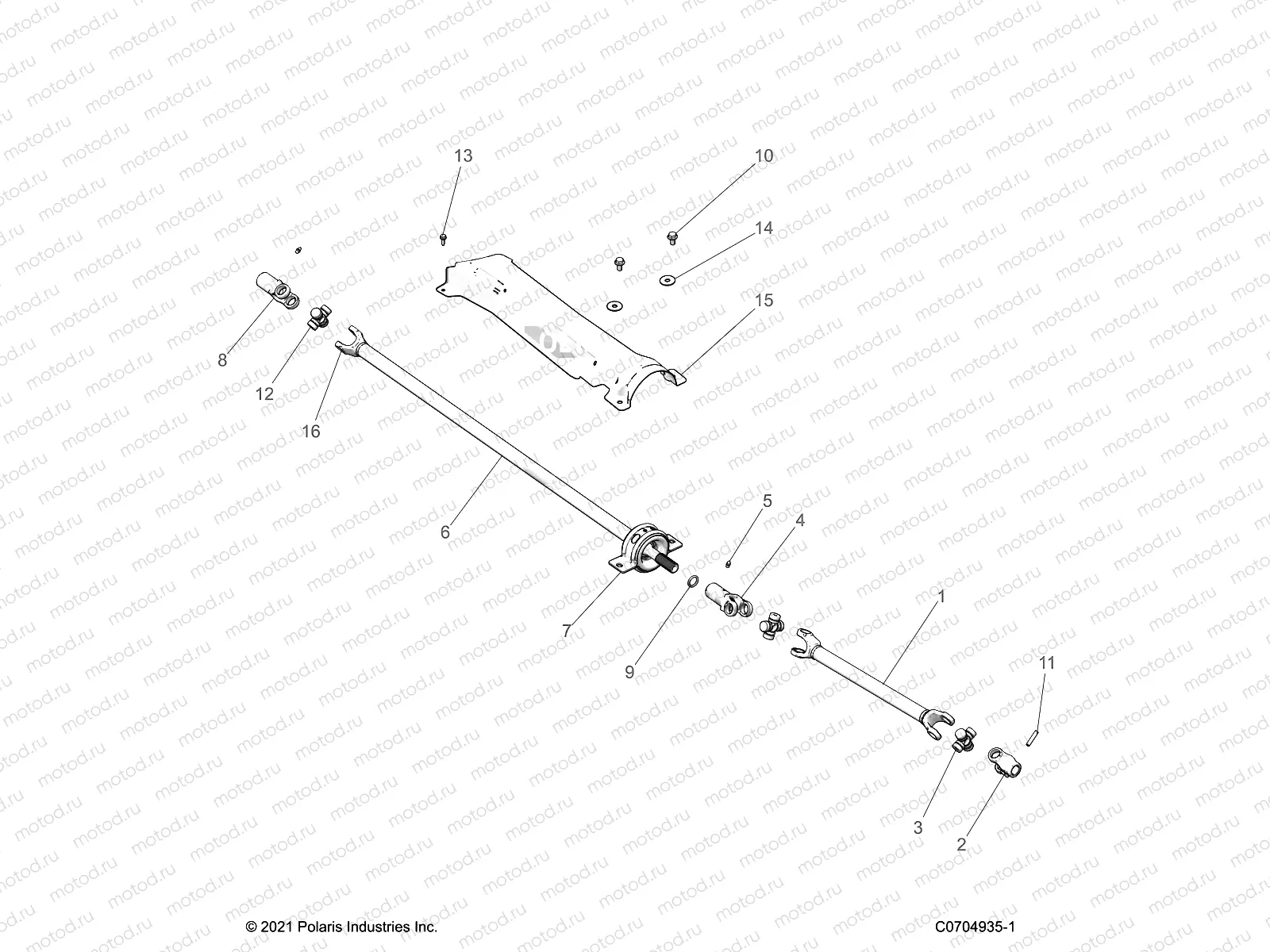 DRIVE TRAIN | DRIVE TRAIN, FRONT PROP SHAFT - Z23NAE99FR/SCR/FR (C0704935-1)