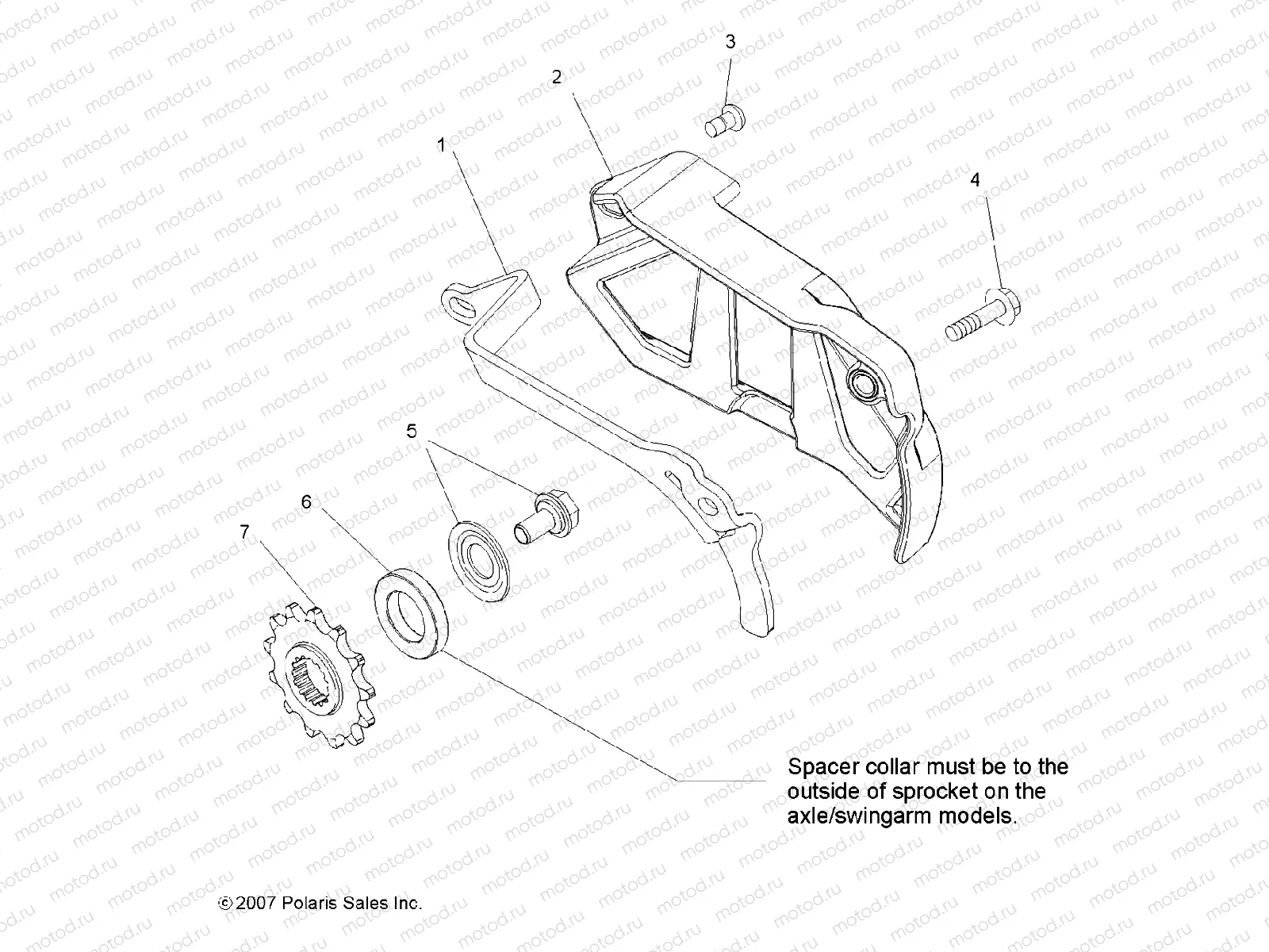 DRIVE TRAIN | DRIVE TRAIN, FRONT SPROCKET GUARD - A10GJ52AA (49ATVSPROCKET08OUT525S)