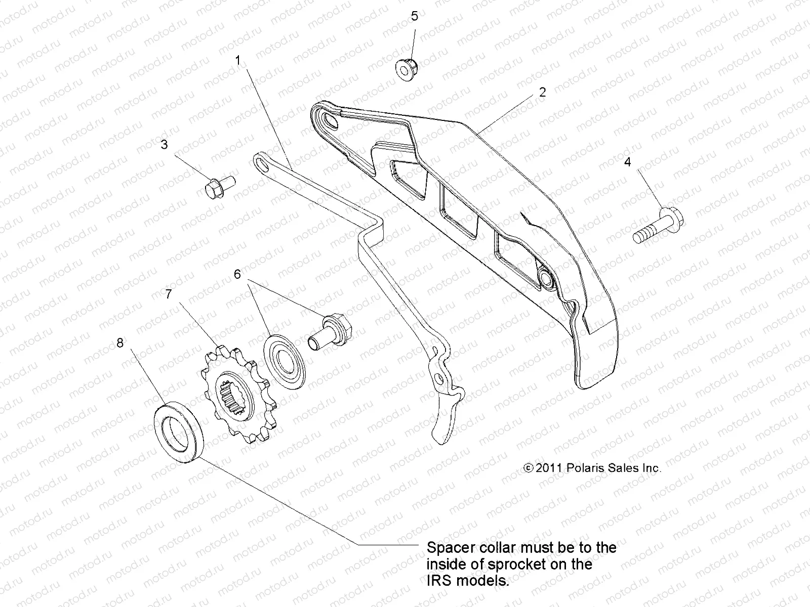 DRIVE TRAIN | DRIVE TRAIN, FRONT SPROCKET GUARD - A11GP52AA (49ATVSPROCKET11OUT525)