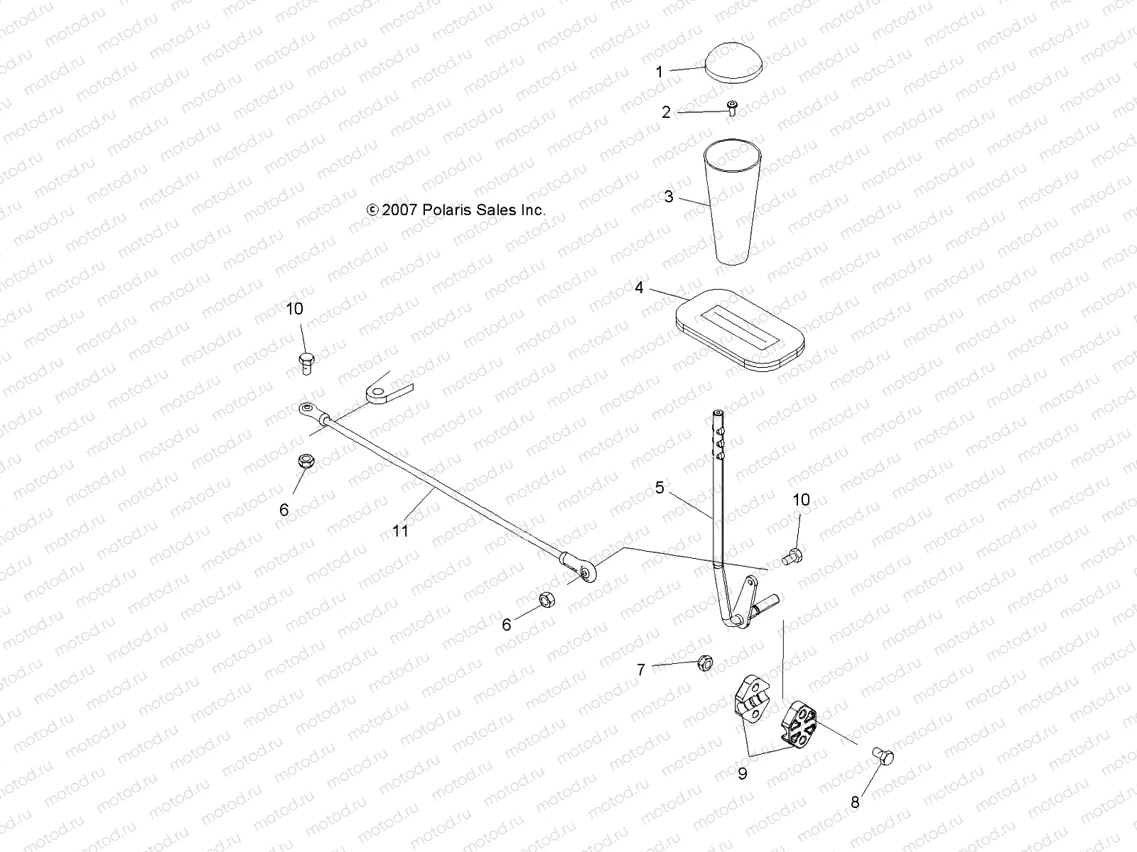 DRIVE TRAIN | DRIVE TRAIN, GEAR SELECTOR - A08BA32AA (49ATVGEARSELECT08TB)