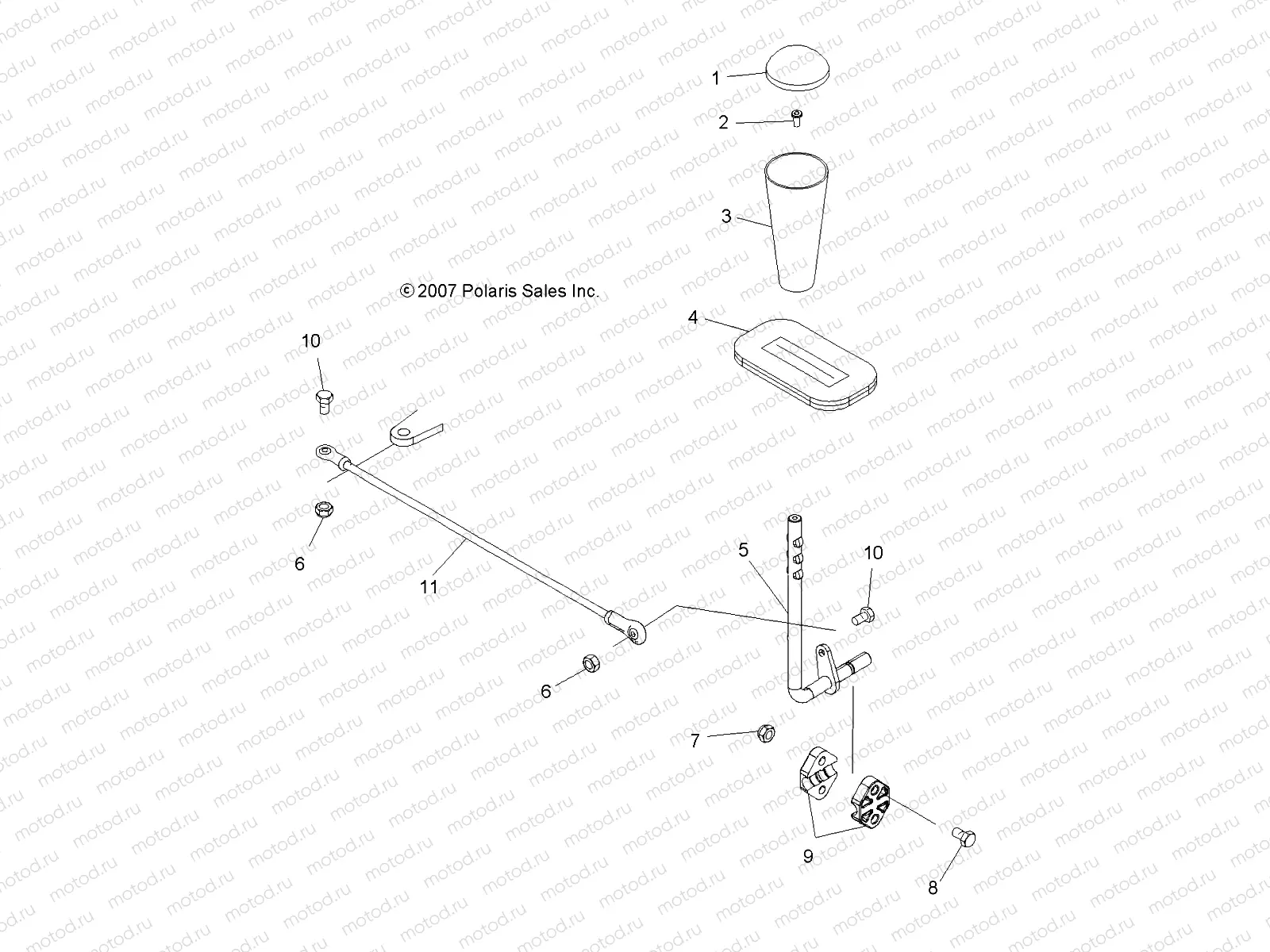 DRIVE TRAIN | DRIVE TRAIN, GEAR SELECTOR - A08BG50AA (49ATVGEARSELECT07SCRM)
