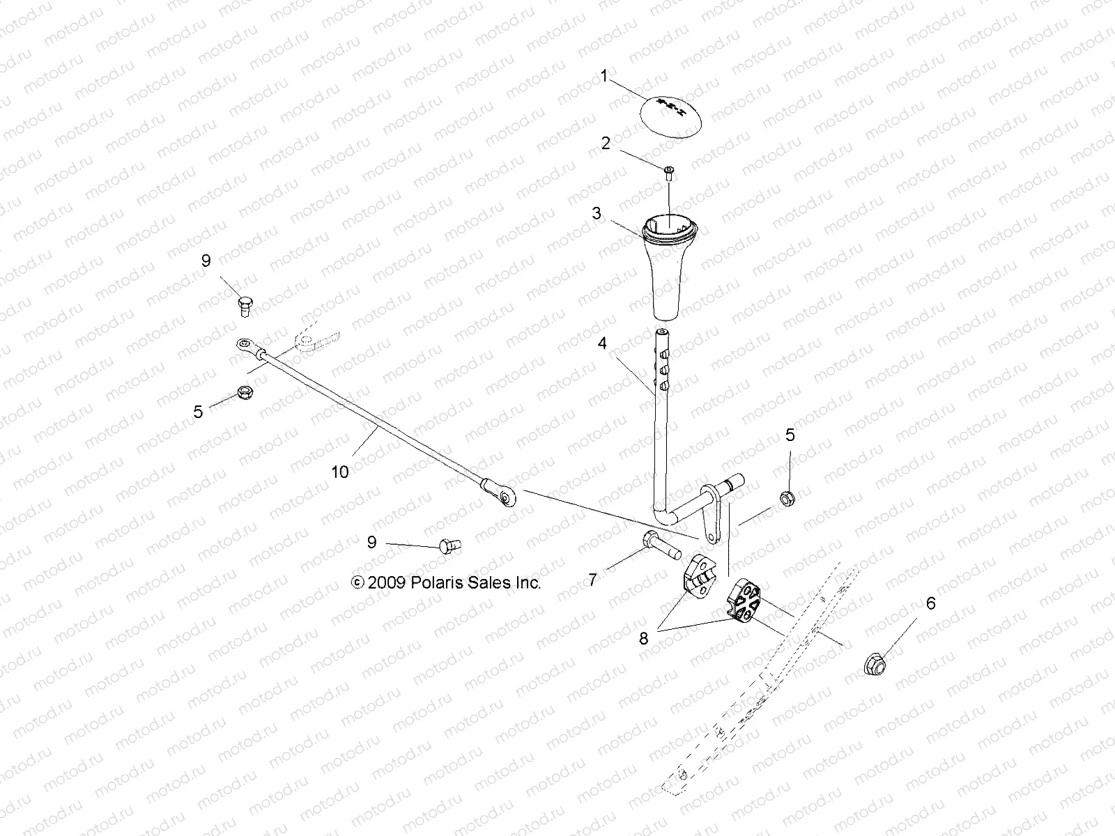 DRIVE TRAIN | DRIVE TRAIN, GEAR SELECTOR - A11EA32AA (49ATVGEARSELECT10BOSS)