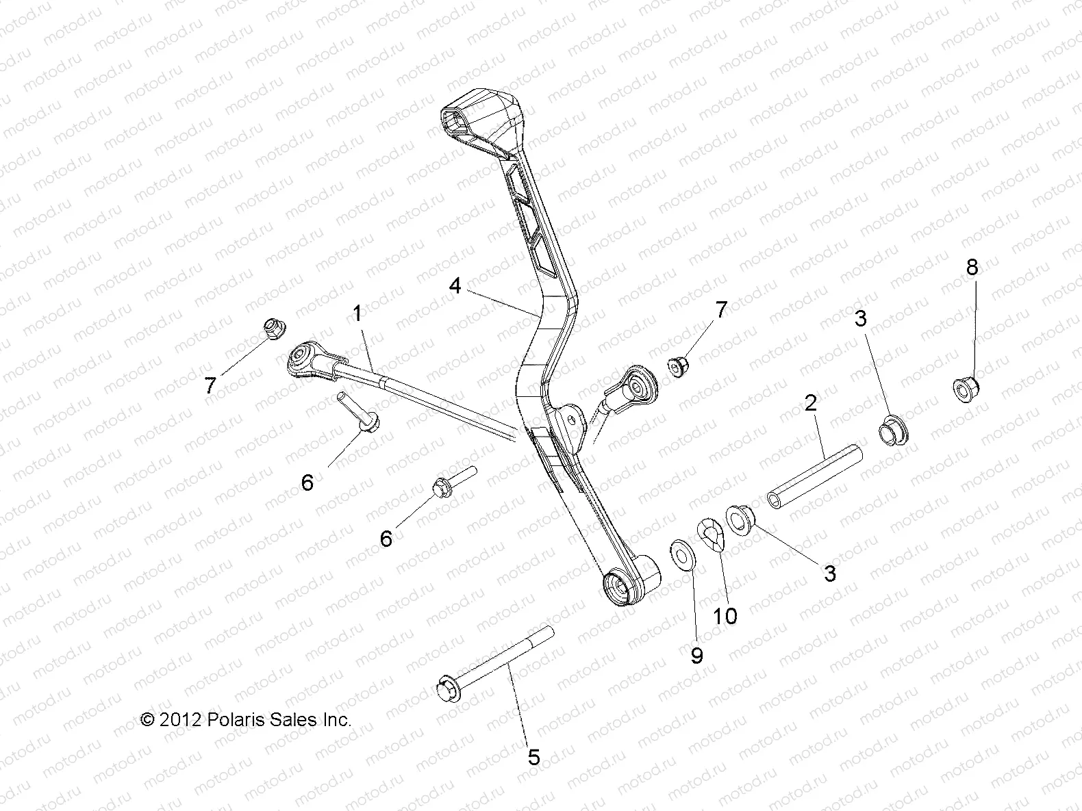 DRIVE TRAIN | DRIVE TRAIN, GEAR SELECTOR - A13GH8EFK (49ATVGEARSELECT13850SCRAM)