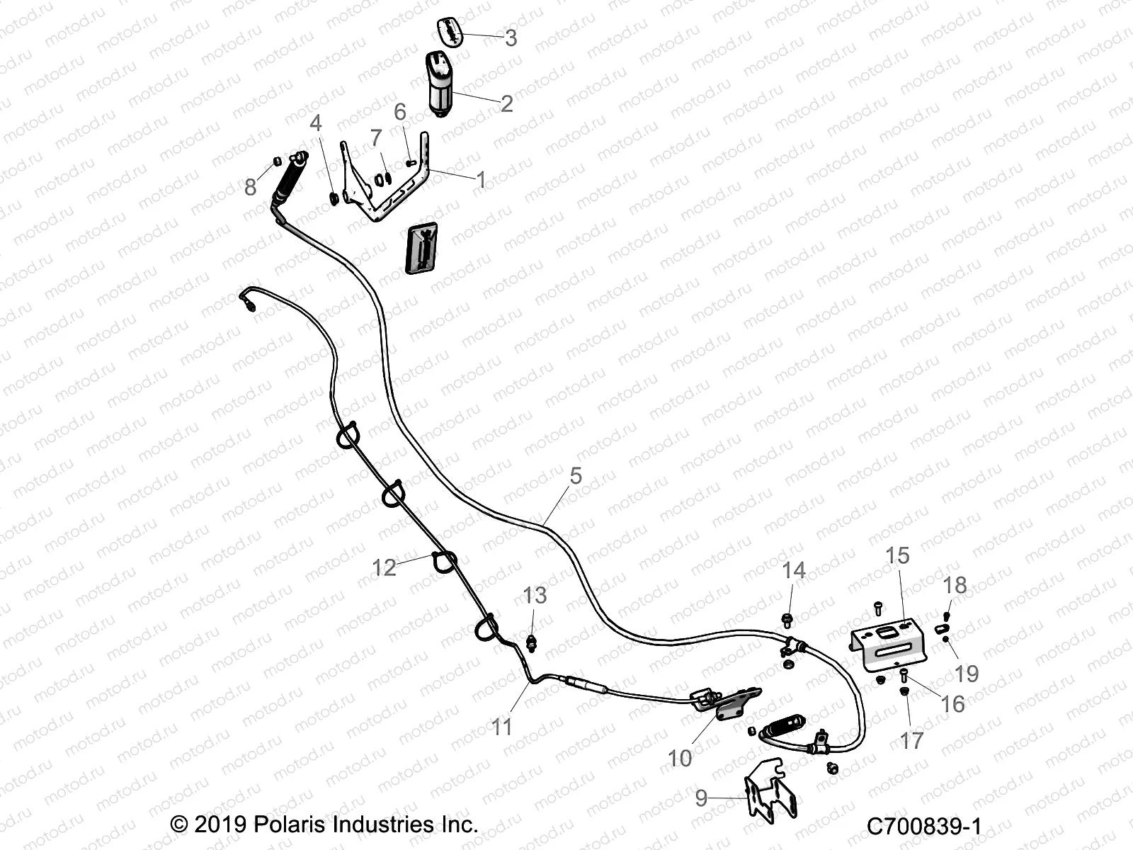 DRIVE TRAIN | DRIVE TRAIN, GEAR SELECTOR AND THROTTLE CABLE - R21RRED4FA/NA/SCA (C700839-1)