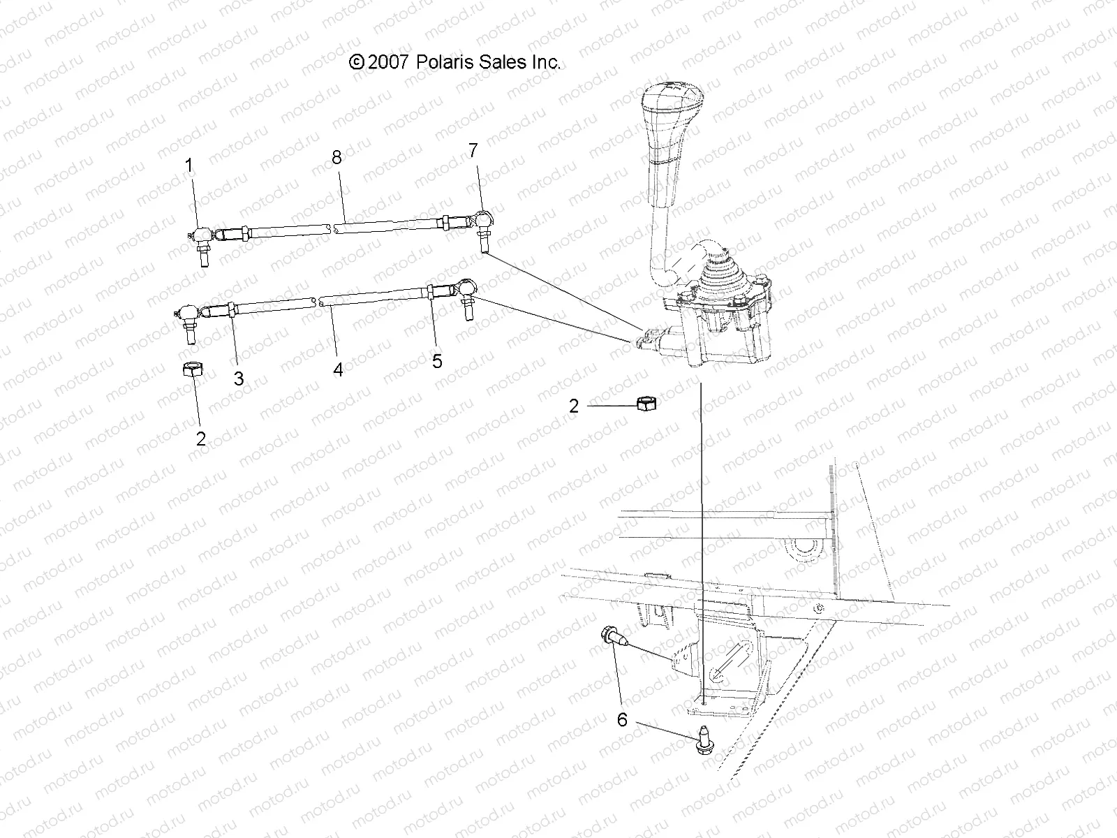 DRIVE TRAIN | DRIVE TRAIN, GEAR SELECTOR MOUNTING - A08CL50AA (49ATVGEARSELECT086X6)