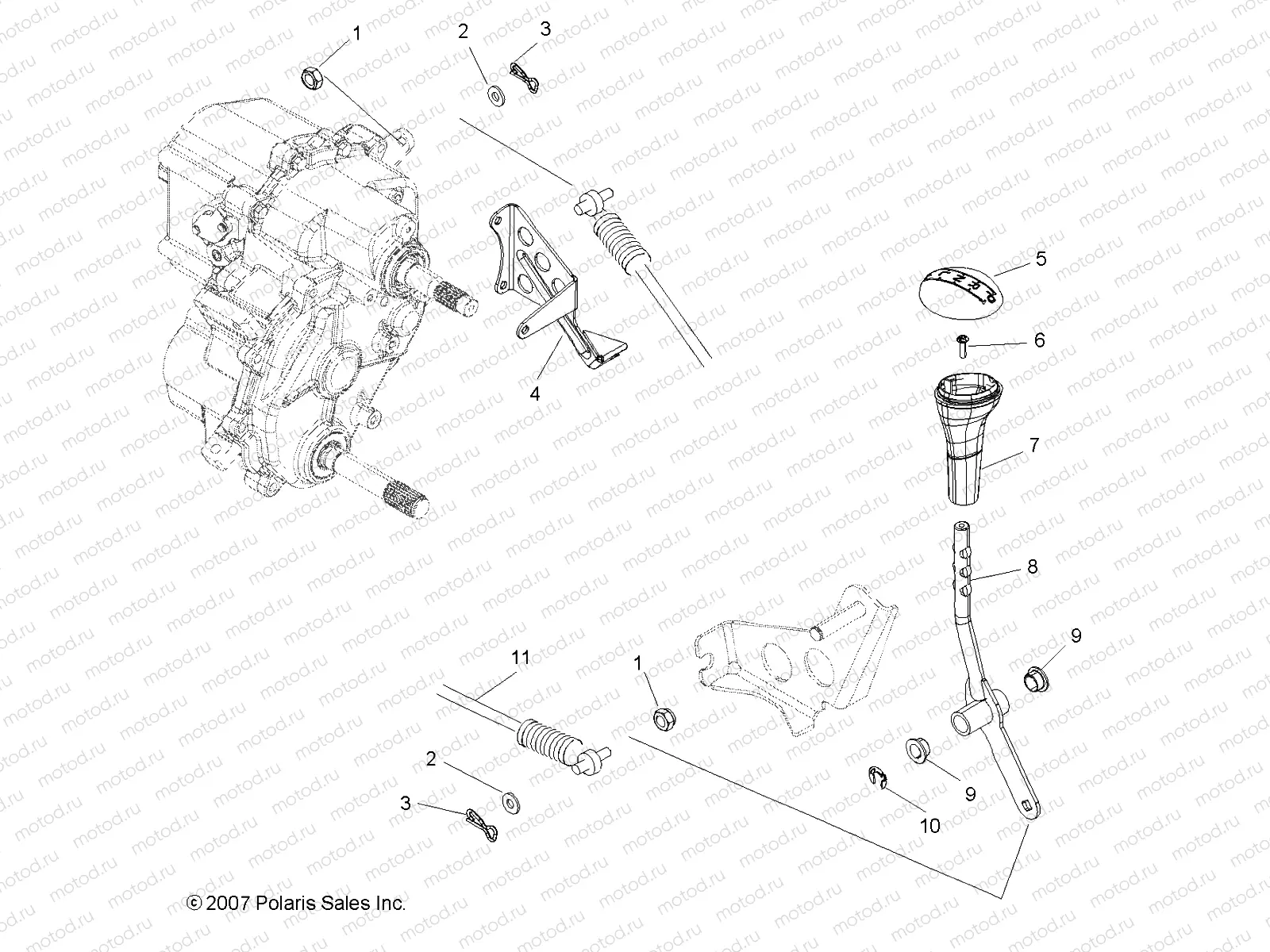 DRIVE TRAIN | DRIVE TRAIN, GEAR SELECTOR - R09VH76AX (49ATVGEARSELECT08VISTA)