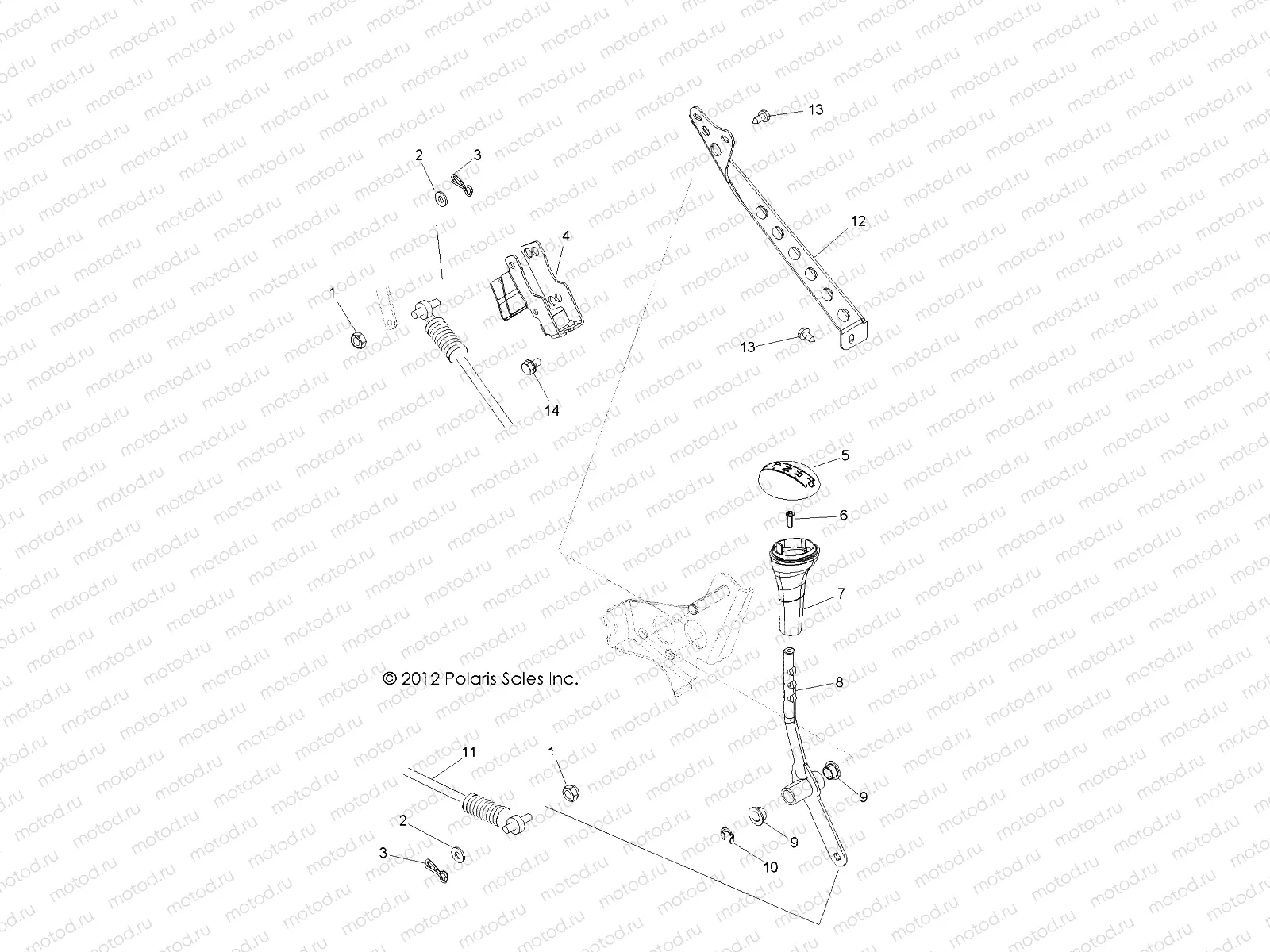 DRIVE TRAIN | DRIVE TRAIN, GEAR SELECTOR - R13JT9EFX (49RGRGEARSELECT13RZRXP900I)