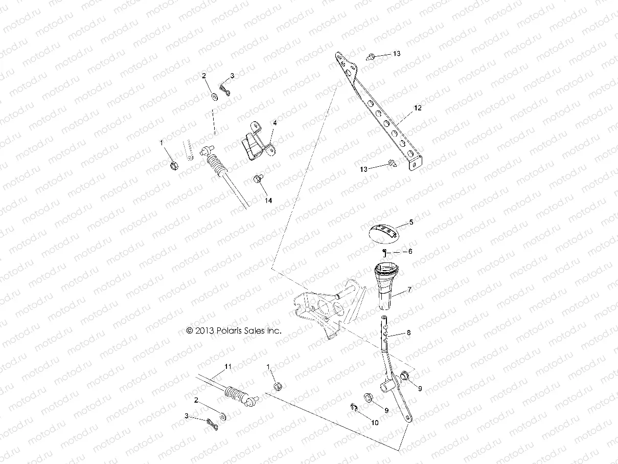 DRIVE TRAIN | DRIVE TRAIN, GEAR SELECTOR - Z14JT9EFX (49RGRGEARSELECT14RZR900I)