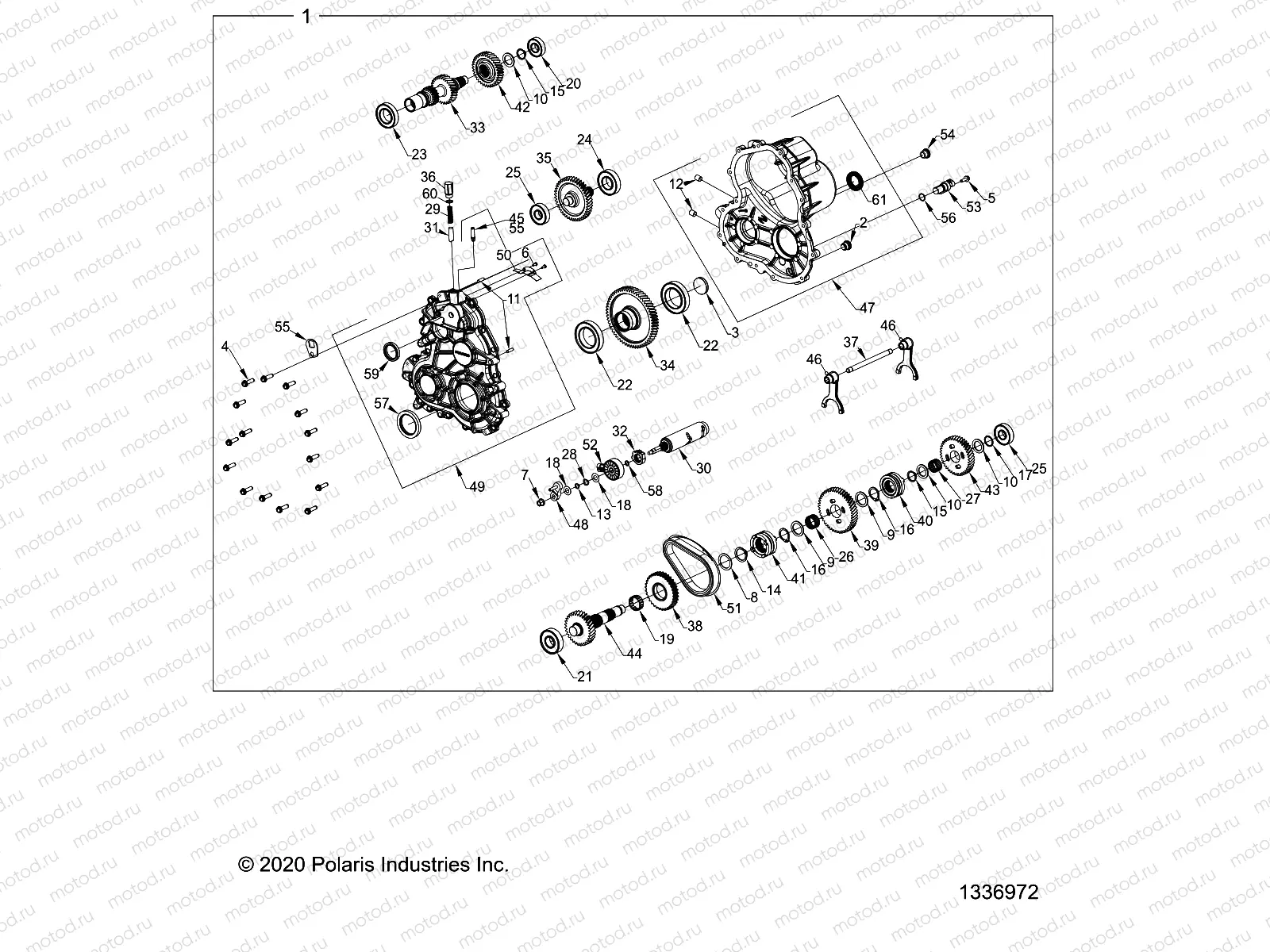 DRIVE TRAIN | DRIVE TRAIN, GEARCASE ASM. - S23FJE9FS/9FE ALL OPTIONS (1336972)