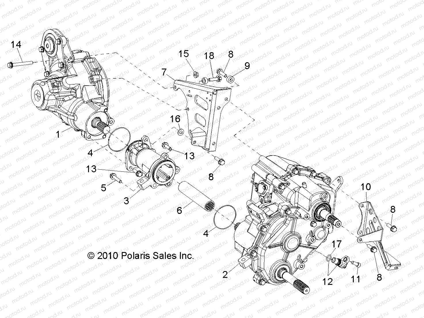 DRIVE TRAIN | DRIVE TRAIN, GEARCASE, CARRIER MOUNTING (Built 5/17/10 and After) - R10VH76 ALL OPTIONS/VY76AZ (49RGRTRANSMTG1332919)