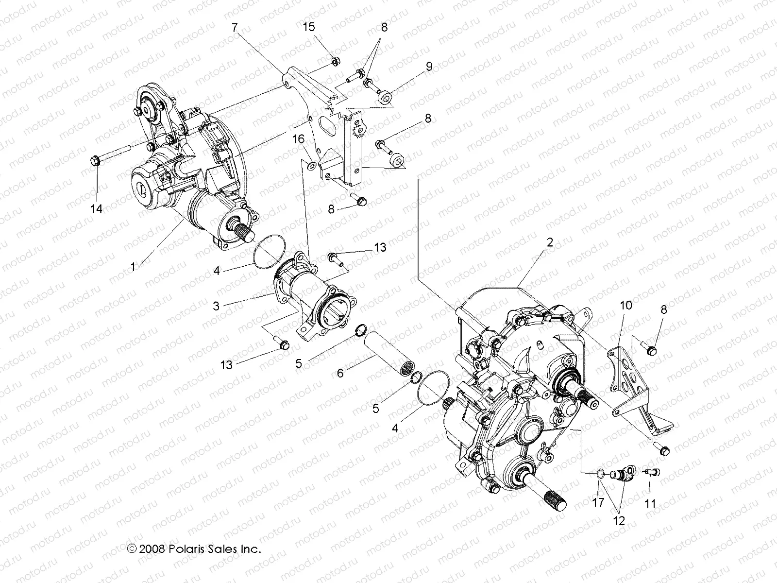 DRIVE TRAIN | DRIVE TRAIN, GEARCASE, CARRIER MOUNTING - R09VH76AX (49RGRTRANSMTG09RZRS)