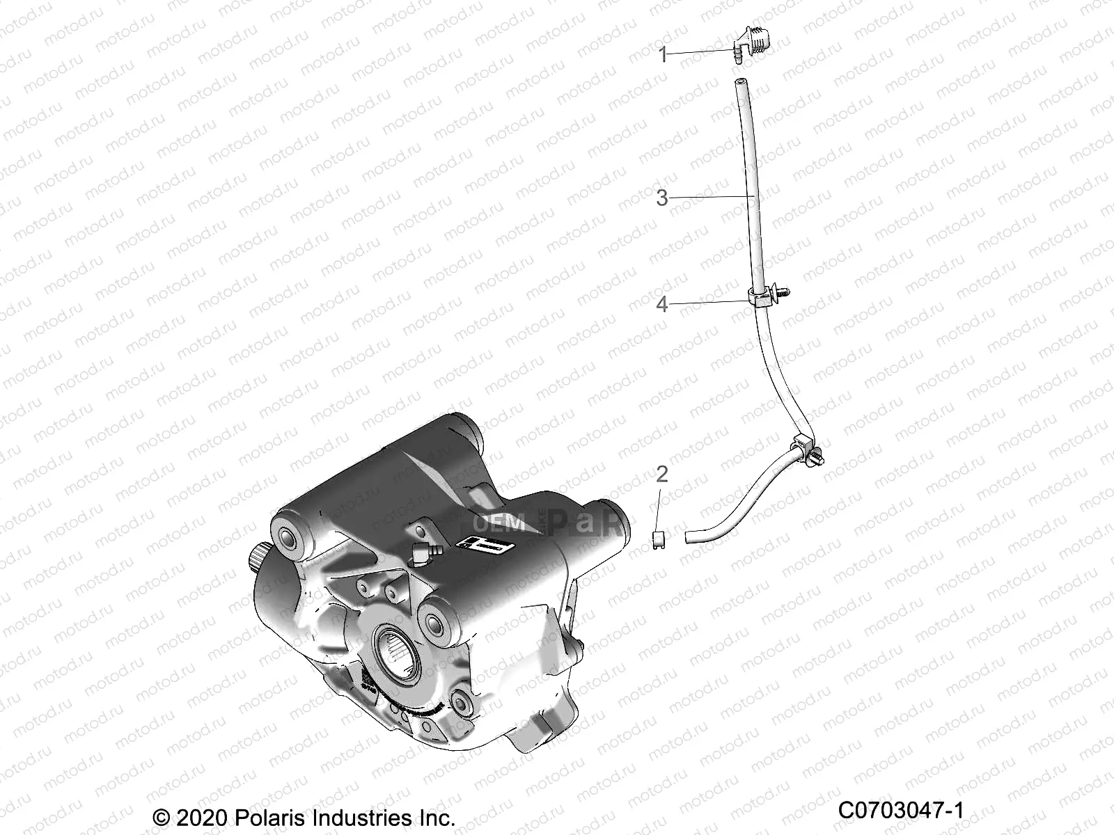 DRIVE TRAIN | DRIVE TRAIN, GEARCASE, FRONT, VENTING - Z23RGD2KAJ/AK/BJ/BK (C0703047-1)