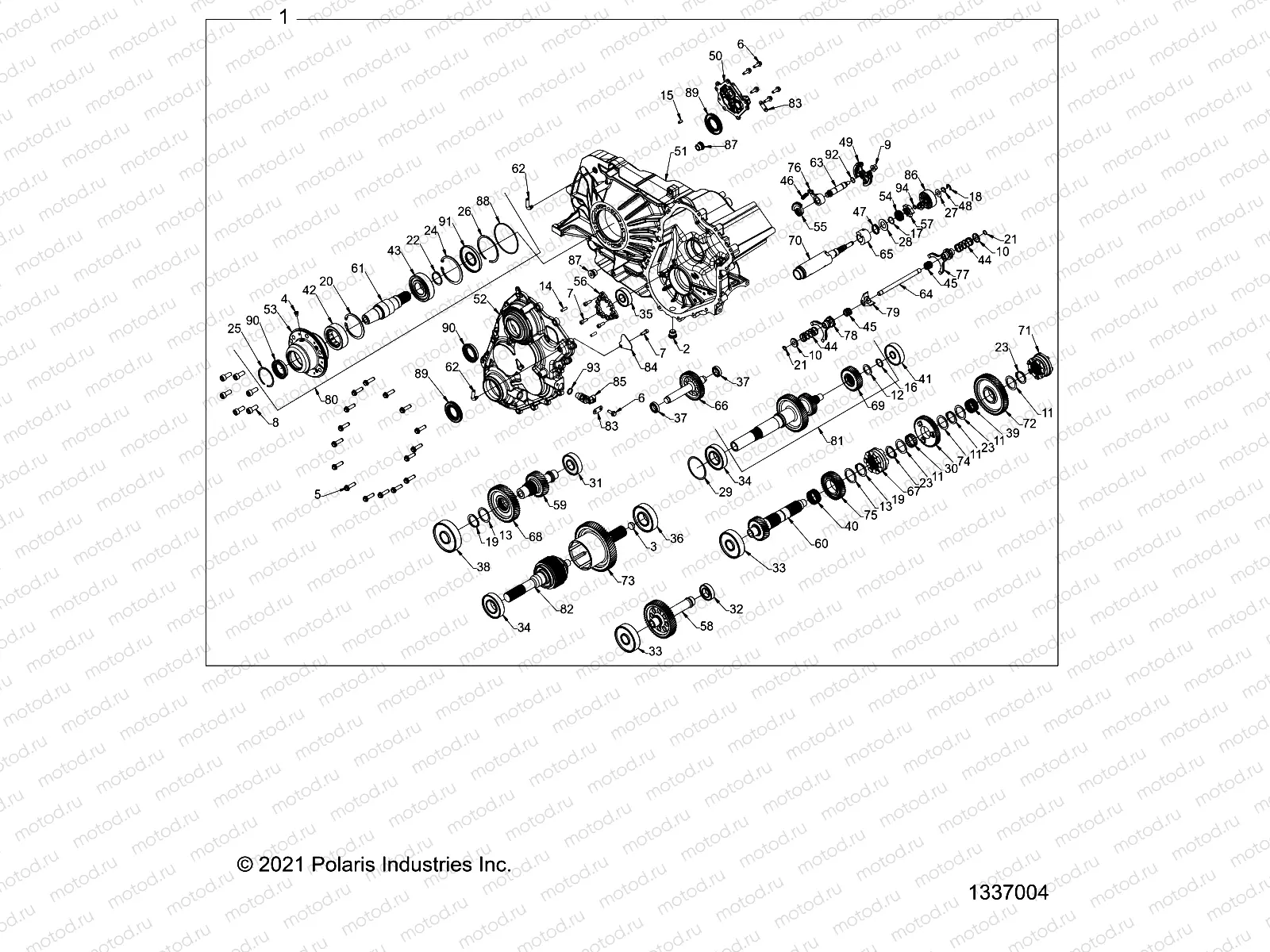 DRIVE TRAIN | DRIVE TRAIN, GEARCASE, MAIN - Z22RGE2KAG/BG/RGK2KAN/BN (C701143-01)