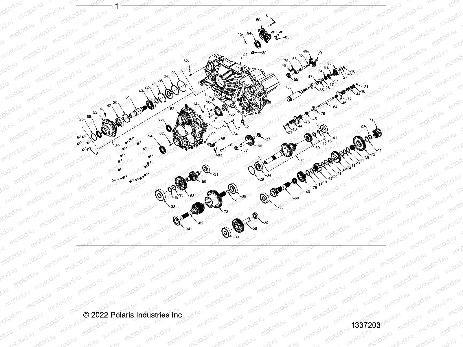 DRIVE TRAIN | DRIVE TRAIN, GEARCASE, MAIN - Z23RGC2KAJ/BJ (1337203)