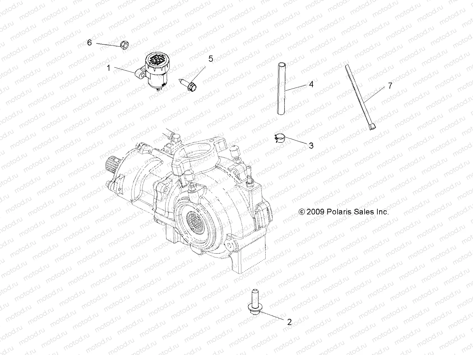 DRIVE TRAIN | DRIVE TRAIN, GEARCASE MOUNTING, FRONT - A12ZN5EFF (49ATVGEARCASEMTG10SPXP550)
